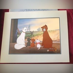 VINTAGE 1986 The Aristocats Lithograph.